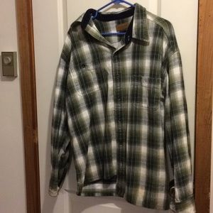 Green flannel shirt